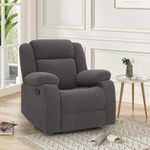 duroflex Avalon Fabric Single Seater Recliner in Grey Color