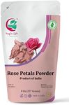 Rose Petal Powder | 8 oz | Make Tea, Smoothies or Lattes | Best Ingredient for Face Mask Too | Soothing Fragrance | Excellent Natural Skin Toner | by Yogi’s Gift®