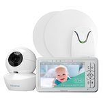 Babysense HD Video Baby Camera and Baby Monitor with Real-Time No Breathing Alerts, Notifies Breathing Irregularity, Medically Certified, 2-in-1 Contact-Free Baby Monitor, Night Light, 2 Sensor Pads