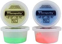 theraputty 4 piece set - x-soft, soft, medium, and firm, 2oz each, standard hand exercise putty for rehabilitation, exercises, hand therapy and strengthening, stress relief