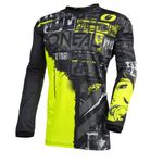 O'Neal | Motorcycle-Jersey | Motocross Enduro | Padded Elbow Protection, V-Neck, Breathable Fabrics | Element Jersey Ride | Adult | Black Neon-Yellow | Size M