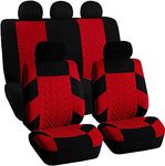 FH Group FB071RED115 Car Seat Cover (Travel Master Airbag and Split Bench Compatible Red)