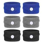 Motion Sickness Wristbands, 3 Pairs Travel Sickness Bracelet for Car Sickness, Seasick, Flying, Anti Nausea(3 Colors)