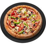 Onlyfire Round Pizza Grilling Stone for Oven, BBQ and Grill - 15” Non-Stick Black Ceramic Baking Stone for Pies, Pastry Bread, Calzone - Home Kitchen Accessories