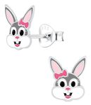 Aww So Cute 925 Sterling Silver Hypoallergenic Bunny Rabbit Stud Earrings for Babies, Kids & Girls | Diwali Gift | Comes in a Gift Box | 925 Stamped with Certificate of Authenticity | ER0025