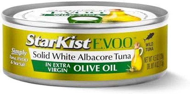 StarKist E.V.O.O. Solid White Albacore Tuna in Extra Virgin Olive Oil, 4.5 Oz, Pack of 12