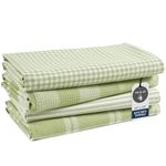 Kitchen Towels Set - Pack of 4 Cotton Dish Towels for Drying Dishes, 18”x 28”, Kitchen Hand Towels, Absorbent Tea Towels, Premium Dish Towels for Kitchen, Quick Drying Kitchen Towel Set - Sage Green