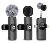 GRENARO Wireless Mic for Youtubers, S11 3 in 1 Wireless Microphone for iPhone/Android/DSLR Camera/USB-C Plug/iPad, Noise Cancellation Mic for Youtubers, Video Recording, Streaming, 50M Range