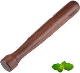 NJ Sheesham Wooden Muddler Bar Tool, 10 - Inch Hardwood Mojito Muddler with Flat Head, Commercial Grade Cocktail Drink Muddlers, Bar Accessories: 1 Pc.