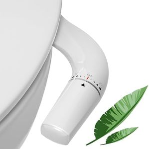 Bidet Einsatz Für Toilette links - Ultra-Slim Bidet Nicht Elektrisch mit,Doppel Düsen Bidet Toilettenaufsatz,Front- und Heckreinigung,WC-Aufsatz,Po-Dusche, Taharet (Mit 1m Schlauch)