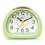 Ajanta Orpat Time Piece Beep Alarm Analog Clock (Small_140X114X74 Mm, Green,Plastic)