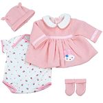 Bibi Doll - 20” Reborn Doll Clothes Suitable for 20” Baby Doll Boy Girl Dress Outfit Christmas Birthday Gift (Peach Bunny Girl Outfit)