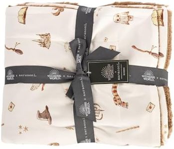 Saranoni Minky Lush Wizarding World Blanket | Harry Potter Gift | Buttery Touch Soft Blanket Poly Microfiber - Durable & Easy to Wash | XL - 60" x 80"