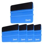 Zanch Vinyl Wrap Tool,4 Inch Mini Squeegee for Vinyl,Versatile for Craft Sign Making,DIY Projects,and Window Tint【5PCS Squeegee - Blue】