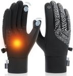 Benirap Winter Gloves Men Women Warm Touchscreen Windproof Thermal Gloves for Cycling Running Driving Hiking Walking Gloves (Black-06, X-Large)