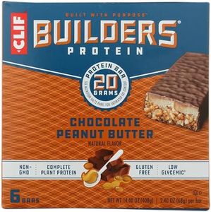 Clif, Builders Chocolate Peanut Butter Bar 6 Count, 2.4 Ounce