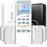 Easy@Home TENS Unit Pulse Muscle Stimulator Massager - More Pulse Intensity Range, Rechargeable Battery and Backlit LCD Display - Pain Relief Therapy Device EHE012PRO