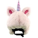 Cute Plush Skiing Helmet Covers, Cycling Winter Sports, Helmet Accessories, Helmet Decorations,Snowboard Helmet, Kids, Men, Women, Adjustable (Unicorn)