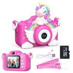Wembley Unicorn 48MP Kids Digital Camera with Video Recorder | 2-Inch Screen & 4GB SD Card | Birthday Gift for Boys & Girls Ages 5-10 | Mini Camera for Fun Photo & Video | Best Toy Camera for Kids