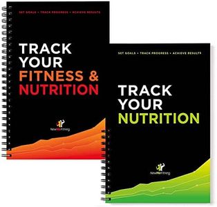 Workout Log Book and Nutrition Log Book - 25-Week Designed by Experts, w/Illustrations : Track Gym Workouts, Track Food Intake and Nutrition: Sturdy Binding, Thick Pages & Laminated, 1 of Each