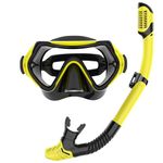 JRing Dry Snorkel Set Panoramic Wide View & Anti-Fog Snorkelling Gear Professional Top Snorkel Package for Adults