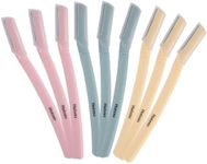 Hotosu Facial Razor and Eyebrow Razor for Women – Dermaplane Razor, Face Dermaplaning Tool, Eyebrow Shaper for Women, Ideal Disposable Face Razors for Peach Fuzz - 9pcs