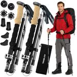 Trekology TREK-Z Walking Poles - Foldable Trekking Poles for Men & Women - Adjustable Nordic Walking Sticks, Hiking Sticks & Collapsible Hiking Gear