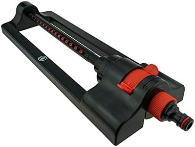 Simple to Use Adjustable and Oscillating Garden Watering Lawn Bar Sprinkler,wider base for greater stability,ideal for use in small/medium sized gardens