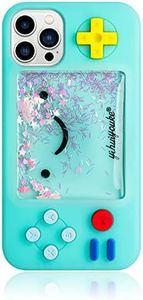 Yatchen Game Console Phone Case for iPhone 13 Pro Max,Bling Liquid Quicksand Retro 3D Classic Game Phone Case Funny Play Case Soft Silicone Rubber Cover Protective Cover for Boys Girls Women