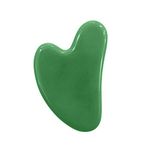 Ina Beauty Large Gua Sha Heart - Natural Jade Stone for Face to Lift, Decrease Puffiness and Tighten