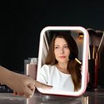 Vanity Mirror with Lights, for Women, Teen Girls - Makeup Mirror with LED Lights, 5X Magnifying, Compact - Ideal for Bedroom, Travel, Desk