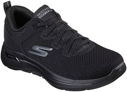 Skechers Mens Go Walk Arch Fit - Clinton Walking Shoes Vegan Light and Responsive Ultra Go Padding Black - 7 UK (216254)
