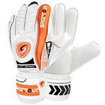 SPORTOUT Youth Adult Goalkeeper Gloves,Goalie gloves,Football gloves, Strong Grip for The Toughest Saves,With Finger Spines For Men, Women, Boys, Girls & Junior Keepers For Training