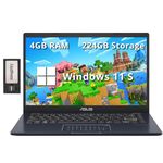 ASUS 14" FHD Laptop, Intel Celeron N4500 Processor, 4GB RAM, 224GB Storage(64GB eMMC+160GB Docking Station Set), Intel Iris Xe Graphics, Webcam, Bluetooth, Win 11 S, Quiet Blue