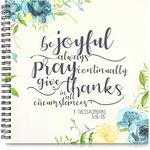 Faithful Finds Spiral Bound Prayer Notebook, Christian Devotional Bible Journal for Women, 60 Sheets/120 Pages (8.8 x 8.5 In) - Daily Prayer Journal for Woman - Spiral Prayer Journal