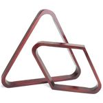 Felson Billiard Supply FELS-003.004 Mahogany Triangle and Diamond Billiard Ball Racks