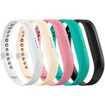 LEEFOX Band for Fitbit Flex 2, Adjustable Fit Bit Flex 2 Accessory Silicon Replacement Wristband w/Fastener Clasp Fitness Strap for Original Flex 2, 5 Packs, Small(Psalm 23-3)