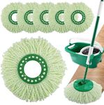 6 Pack Mop Head Replacement for Libman Tornado Spin Mop,Resuable Mop Head Replacement for Libman Tornado Spin Mop System,Machine Washable Microfiber&Easy-Change Mop Refill for Hardwood Floor Cleaning