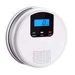 Scondaor Carbon Monoxide Alarm Detector EN 50291:2018 Certified, CO Alarm Detector Monitor with Digital Display, Replaceable AA Battery Operated