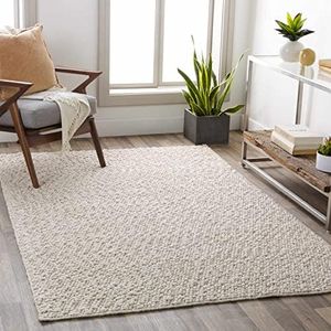 Hauteloom Knott Living Room, Bedroom Area Rug - Traditional, Transitional - High Pile - Beige, Ivory - 18" x 18" Sample