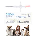 Smoostart 20 Pack Universal Standard Pet Microchip, ISO11784/ISO11784/FDX-B Pet ID Tags, 15 Bit Microchip Dog for Animal/Pet/Dog/Cat/Pig (2.12 * 12mm)