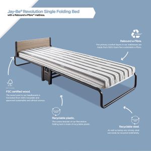 JAY-BE Single Folding Bed – Revolution Compact Guest Bed