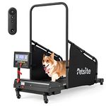 PETSITE Dog Treadmill, Pet Dog Running Machine for Small & Medium-Sized Dogs, Pet Fitness Treadmill with 1.4'' LCD Display Screen, 200 LBS Capacity