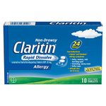 Claritin Rapid Dissolve Allergy Medicine, 24-Hour Non-Drowsy Relief 10 mg, 10 Tablets