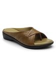 AROOM Women Stylish Casual Wedge Sandals-Slipper For Womens Girls (Tan, numeric_4)