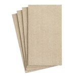 Caspari Paper Guest Towels Jute Linen, 12 Per Box,Tan,Guest Towel,9760GG