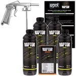 U POL Raptor Black Urethane Spray on Truck Bed Liner Kit w/FREE Spray Gun, 4 Liters