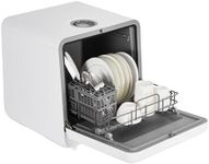 GarveeHome Portable Dishwasher Dishwasher Countertop with Faucet & Manual Water Tank(5L) Modes Water Inlet, Compact with More Space Inside,6 Programs Ideal for RV & Apartments, No Hookup Needed