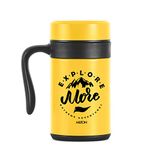 MILTON Cosmic 500 Thermosteel Mug, 440 ml, Yellow | Stainless Steel Strainer | Hot & Cold | Vacuum Insulated | Rust Proof | Leak Proof | Tea | Coffee | Mug