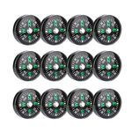 DIYASHI 12 Pcs Button Compass, 20mm Mini Pocket Oil Filled Compass for Hiking Camping Outdoor Activities Accessory